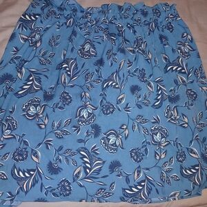 Lane Bryant Blue Floral Print Mini Skirt SIZE: 14-16